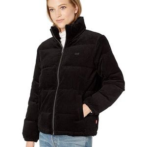 Levi’s Corduroy Puffer Jacket in Black | Size M